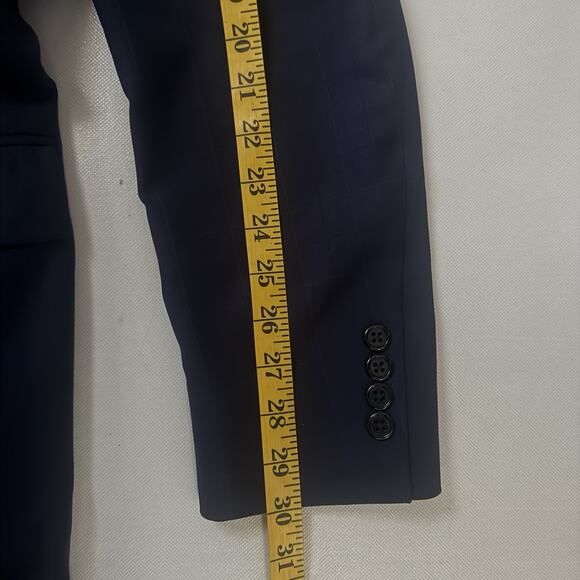 Hart Schaffner Marx Suit Mens 39 Wool Blend Window Pane Blazer Pants Union USA - Picture 12 of 16